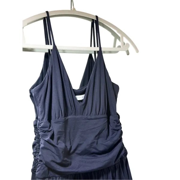 Susana Monaco Vista Navy Blue Wide Leg Jumpsuit M 8 10 EUC - Image 4