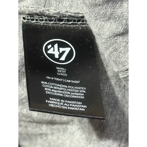 '47 Brand Dallas Cowboys Women's Small Gray Lightweight Hoodie Pullover NFL Logo - Image 4