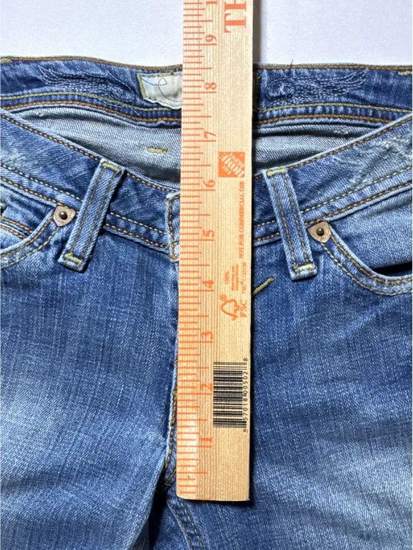 J & Company Flared Blue Jeans with Studded Pockets - Size 25 - Image 6