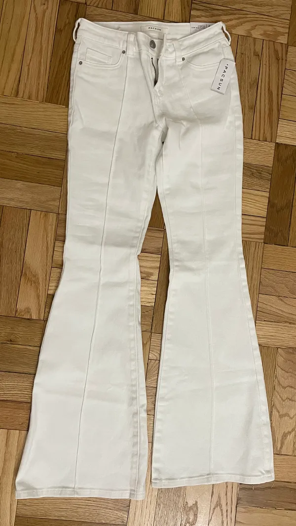 white flared jeans - Image 2