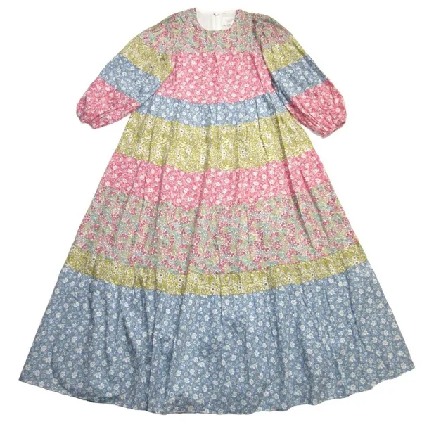 NWT Tuckernuck Hyacinth House August Maxi in Patchwork Floral Cotton Dress M - Image 2