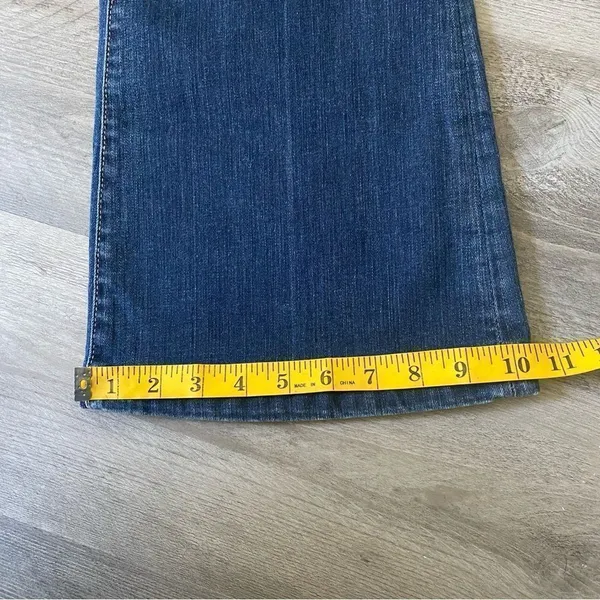 Anthropologie Pilcro Flare Jeans 28 Waist Dark Wash Flattering Bohemian - Image 11