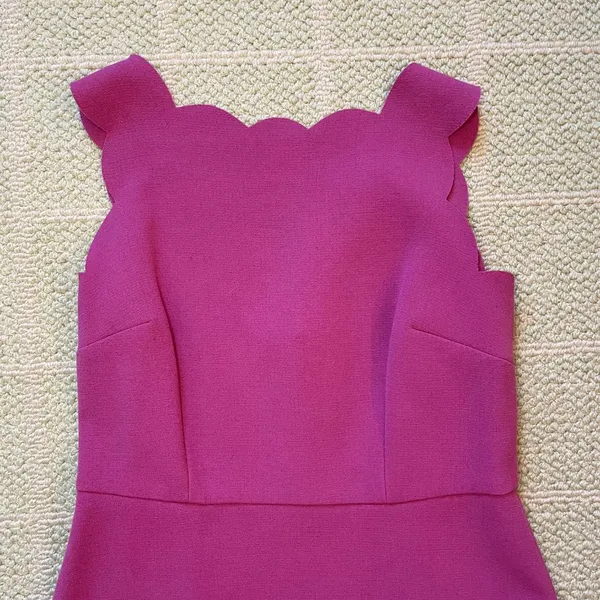 Ann Taylor Loft Pink Scalloped Dress 0P - Image 3