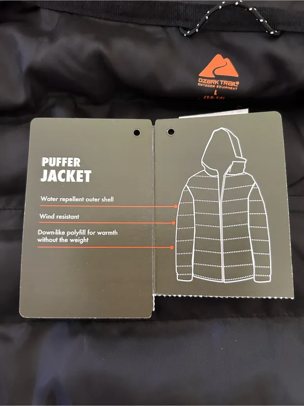 Ozark Trail Black Puffer Jacket Size L - Image 9