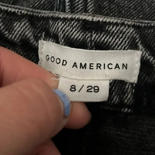 Good American Good Curve Black Denim Jeans Size 8/29 - Image 3