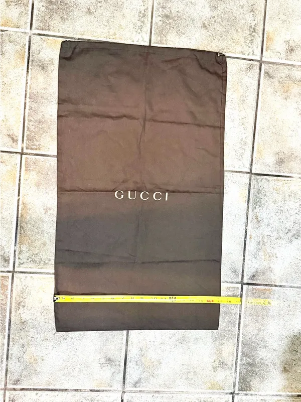 Gucci Brown Logo Dust Bag - Image 2