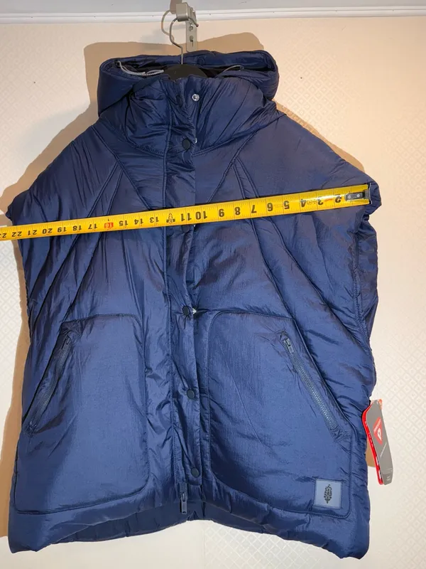NWT FP Movement by Free People Navy Quilted Parker Hooded Poncho Puffer Vest - Image 9