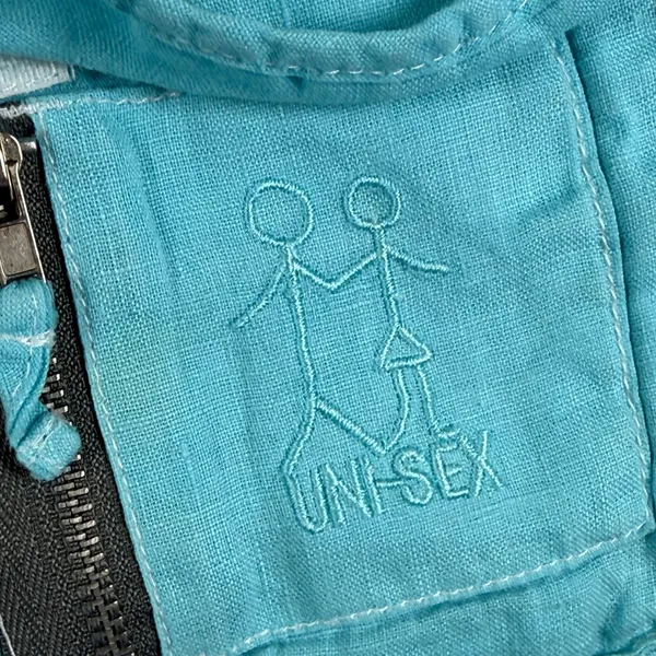 Pete & Greta by Johnny Was Turquoise Linen Cargo Utility Shorts Womens 6 Y2K - Image 7