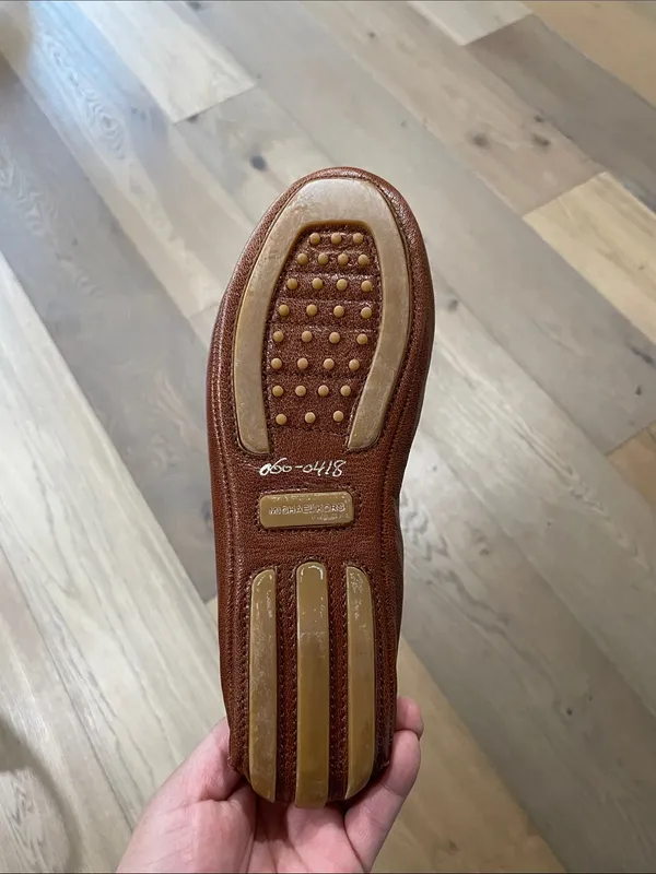 Michael Kors Brown Leather Fulton Ballet Flats Loafers Slip On Shoes Size 7 - Image 9