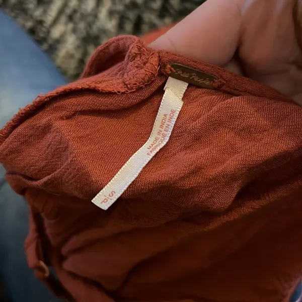 Free people orange‎ rust mini dress small - Image 7