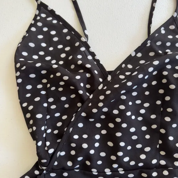 Princess Polly Her Jewel Mini Wrap Dress Polka Dot Adjustable Spaghetti Straps 4 - Image 7