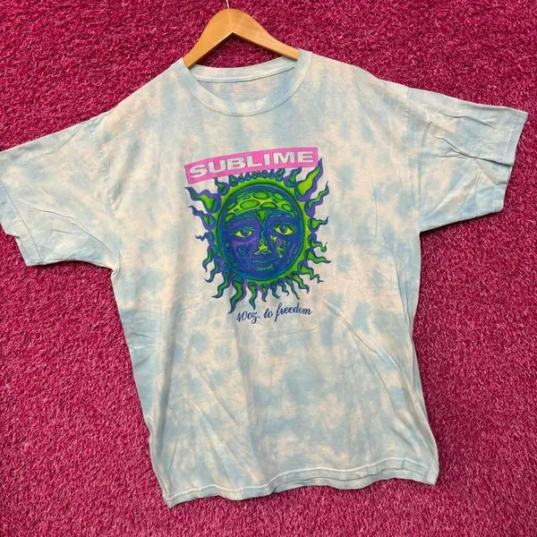 Sublime 40oz to Freedom Neon Sun Ska Rock Band Tie Dye XL - Image 3