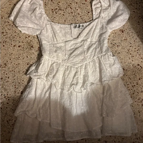 Be Cute Mini Dress in white from Hello Molly. Large white - Image 6