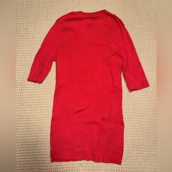 Banana Republic Ribbed Elbow-Sleeve Sweater in Scarlet - Image 3