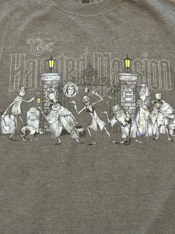 THE HAUNTED MANSION Disney Parks Hanes Gray Glow in the Dark T-shirt VTG Y2K S - Image 3