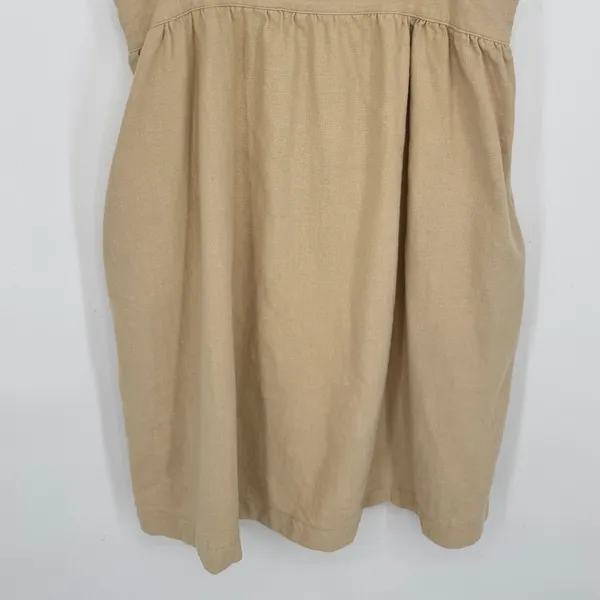 Tuckernuck Pomander Place Camellia Flutter Sleeve Mini Dress XS Tan Coastal Boho - Image 5
