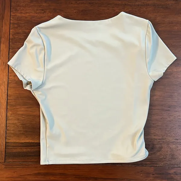 Express Light Cream Short Sleeve Top - Image 4
