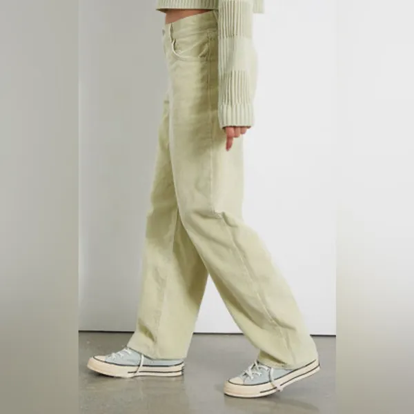 Levi's Eco Green Garment Dye Corduroy Baggy Dad‎ Jeans size W23 L30 women’s - Image 2