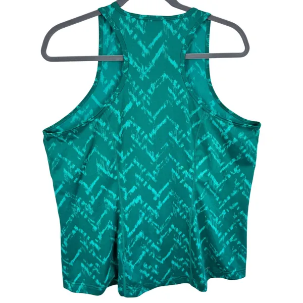 The‎ North Face Womens XL Teal Green Chevron FlashDry Racerback Active Tank Top - Image 2