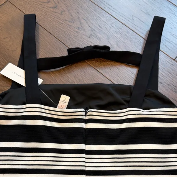 Hutch Black and White Striped Bodycon Mini Dress Small NWT C11-115 - Image 9