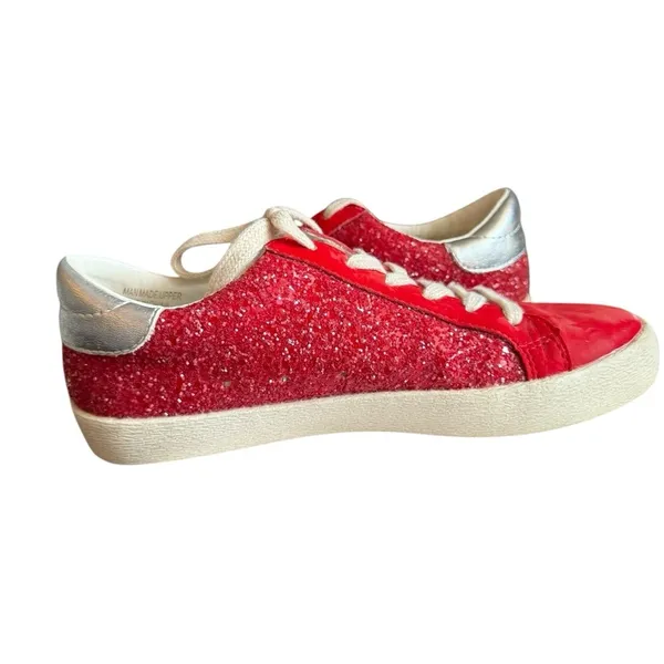 Mi.iM Skylar Rubber Sole Lace-up Glitter Leather Star Sneakers Women’s Size 6.5 - Image 5