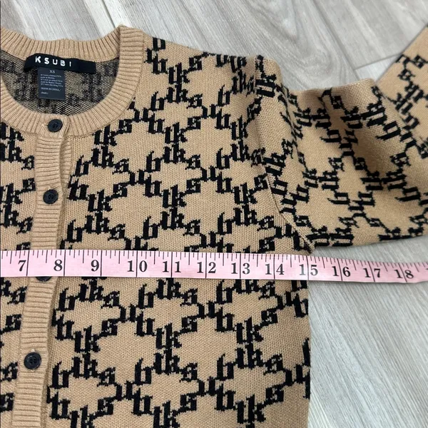 Ksubi logo printed cardigan sweater size XS - Image 5