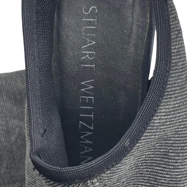 Stuart Weitzman  Slingback Cork Platform Tall Wedge Sandal  Gunmetal Grey  6M - Image 11