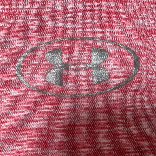 Under Armour Loose Tech Twist Short Sleeve Athletic T-Shirt Size S Pink Heatgear - Image 4