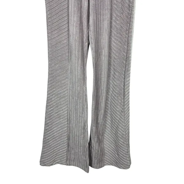 Free People Raindrops Lavender Ribbed Flare Velvet Pants Metallic Festival NWT S - Image 6