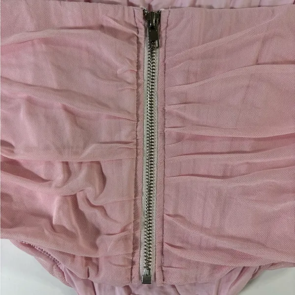 Pink Ruched Corset Size L - Image 5