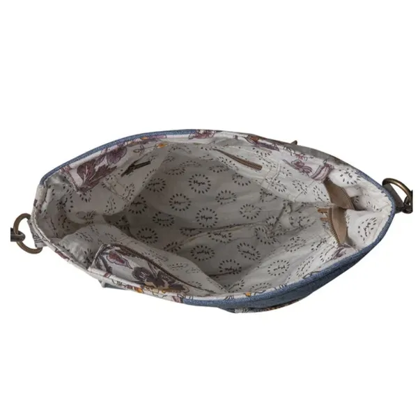 NWT Boho Western Patchwork Floral and Denim Rednoize Shoulder Bag - Image 4