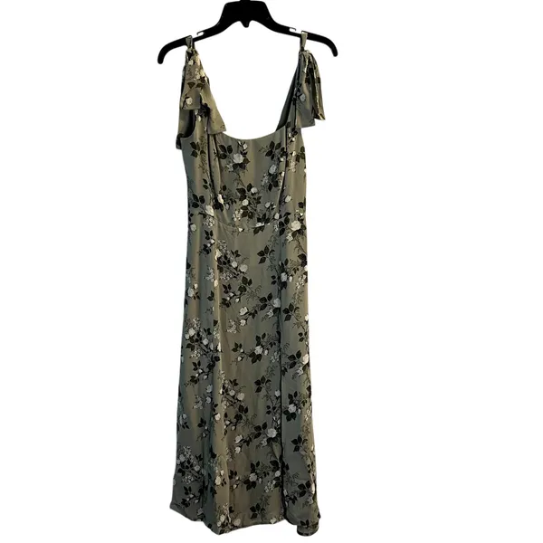Reformation Twilight Midi Dress verde green floral size 2 - Image 3