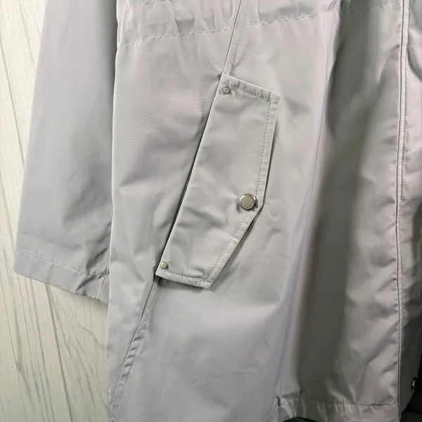 NWT WEATHERPROOF Women's Hooded Rain Coat Anorak-Style Jacket in Grey, 2X - Image 7