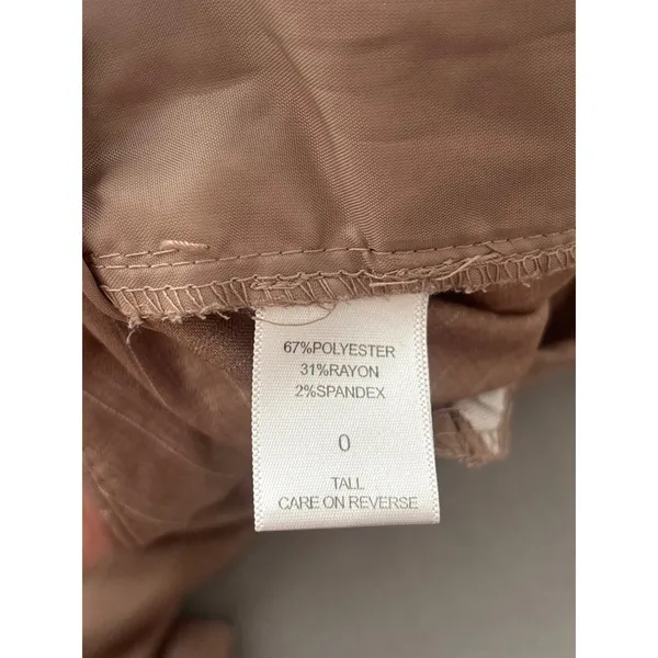 New York & Company Pant Suit Size 0 Tall Brown Pinstripe Blazer Trousers Set - Image 15