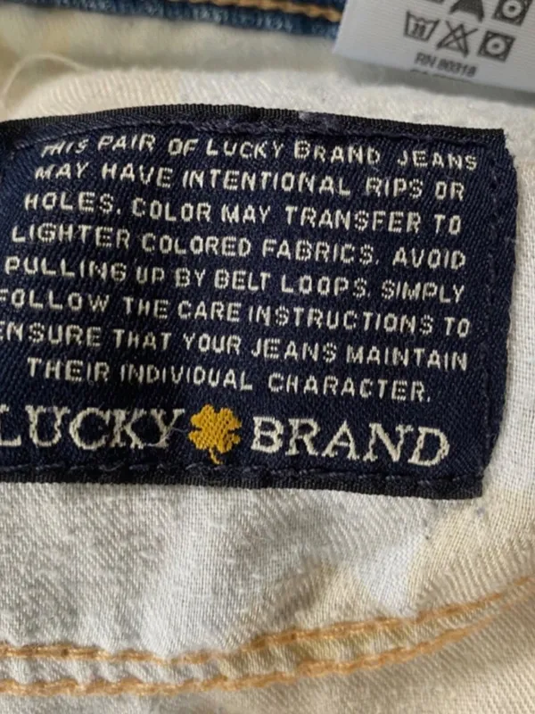 Lucky Brand Cigarette Distressed Dark Wash Jeans Size 8/29 - Image 5