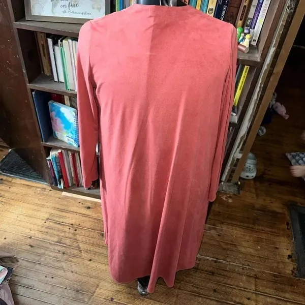 Lularoe pink suede S lagenlook Sarah cozy sweater coat - Image 2