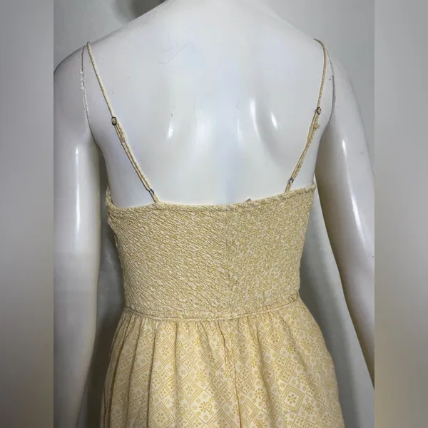 Free People 100%Viscose Little Of Your Love Yellow Floral Jumpsuit Size XS L-20 - Image 11