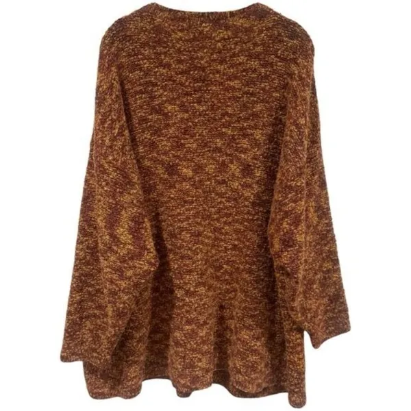 Venezia Vitale‎ Rust Orange Knit Button up Wool Blend Cardigan Cozy Cabincore 3X - Image 5