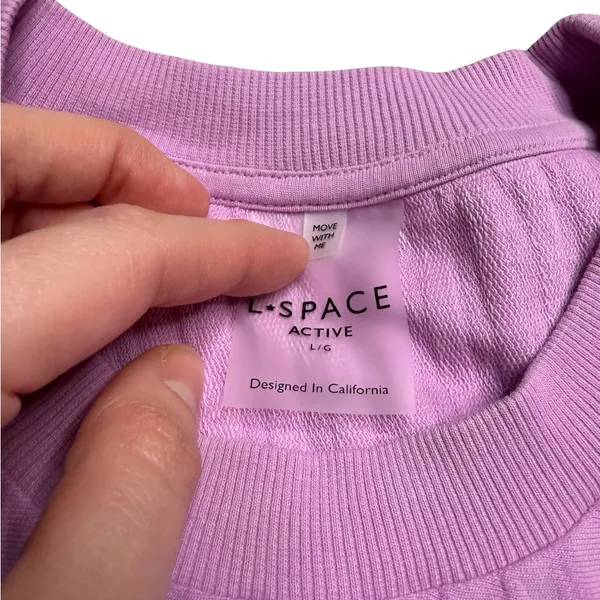 ✨💜 L*Space Active Upbeat‎ Dress Lavender Ribbed Sleeveless Mini L NWT 💜✨ - Image 5