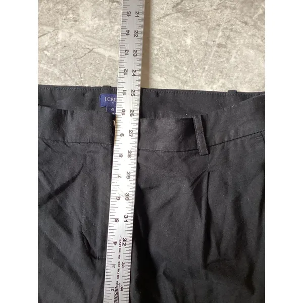 J.Crew Black Linen Blend Wide Leg Trousers Pants BY754 Womens 6 - Image 5