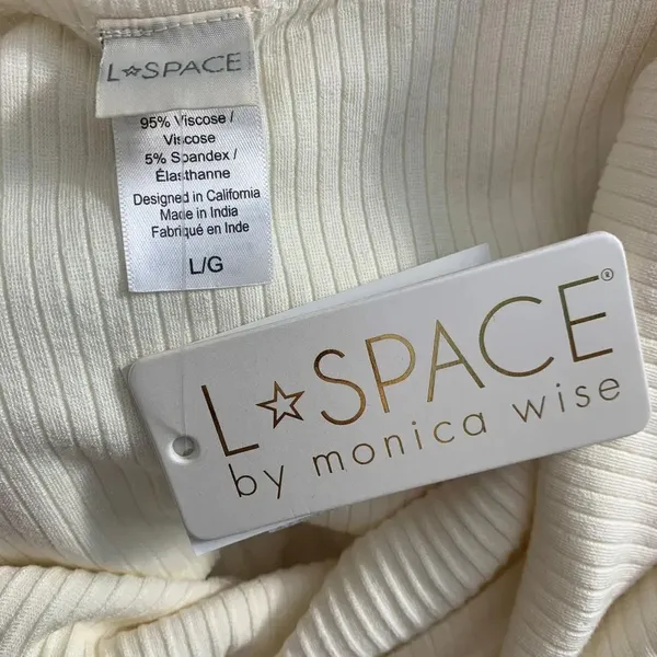 L*Space Topanga Dress in‎ Cream Ribbed Cutout - Image 10