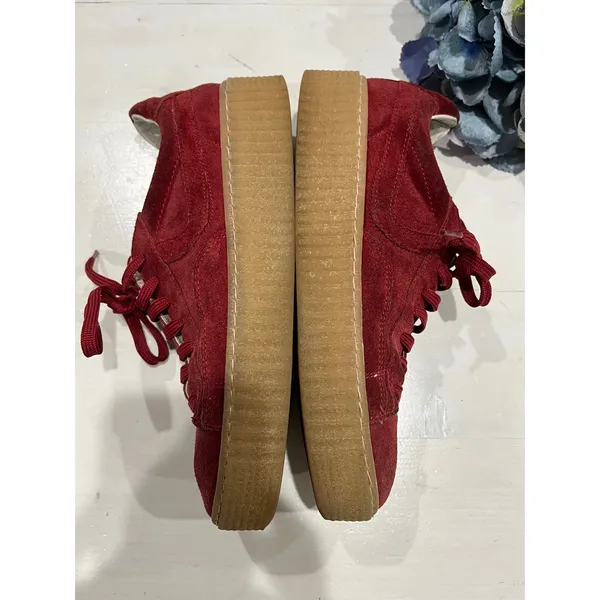 Post Xchange Suede‎ Sneakers Casual Shoes Gum Soles Red Size 38 - Image 7