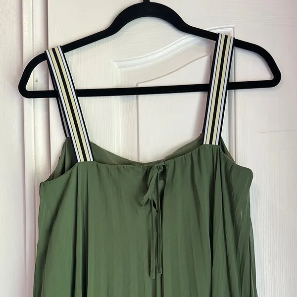 Zara Green High Low Sundress for Wedding Guest - Image 5
