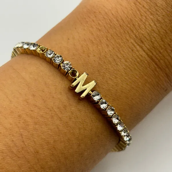 Baublebar Gold-Tone Tennis Bracelet with “M” Accent - Image 5