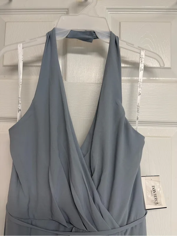 David's Bridal Bridesmaid Formal Blue Bridesmaid Dress NWT - Image 2
