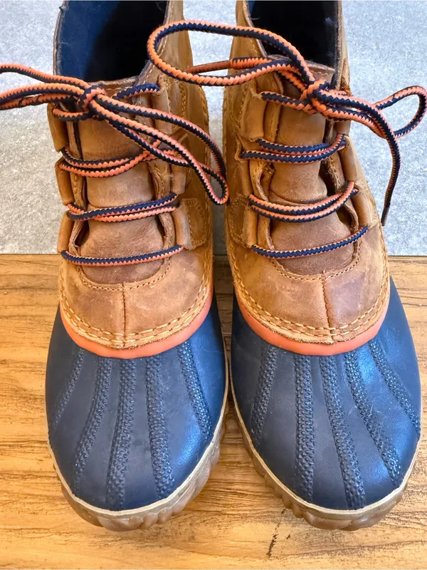 Sorel Out N About Leather Duck Boots Waterproof Ankle Booties Womens 8 - Image 5