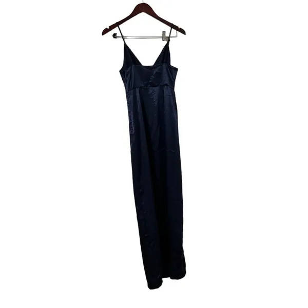 REVOLVE Privacy Please Navy Satin Slit Maxi Formal Dress - Image 8