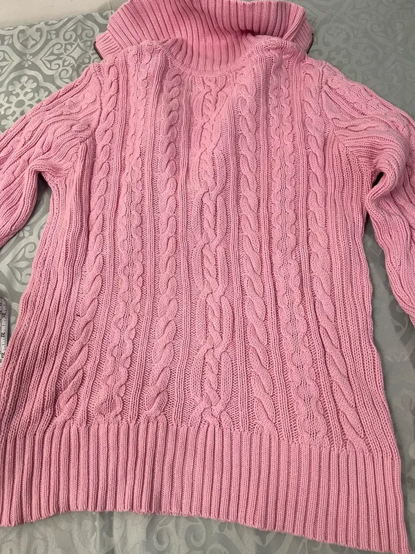 Lauren Ralph Lauren Pink Cable-Knit Half-Zip Turtleneck Sweater - Image 11