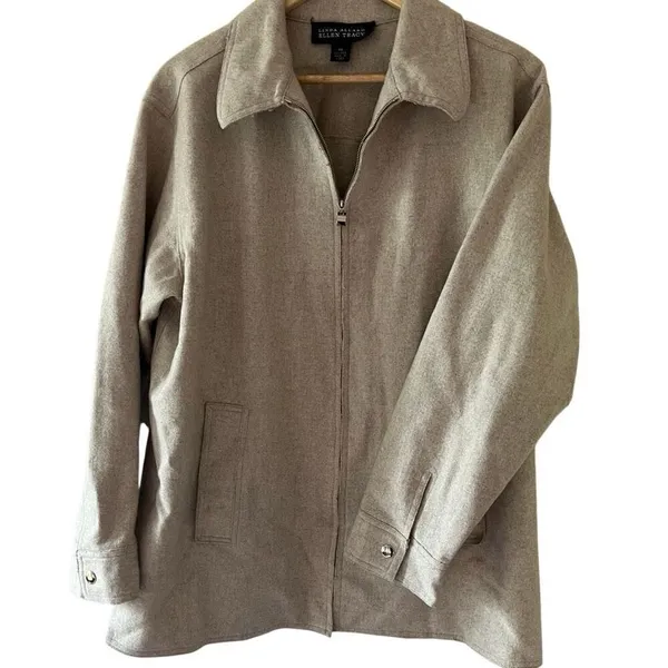Linda Allard x Ellen Tracy 100% wool full zip women’s jacket size 14 - Image 2