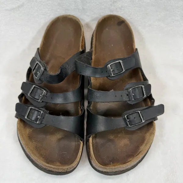 Birkenstock Florida Sandals Triple Strap‎ Buckle Slides Casual Size 38 US 7 - Image 5